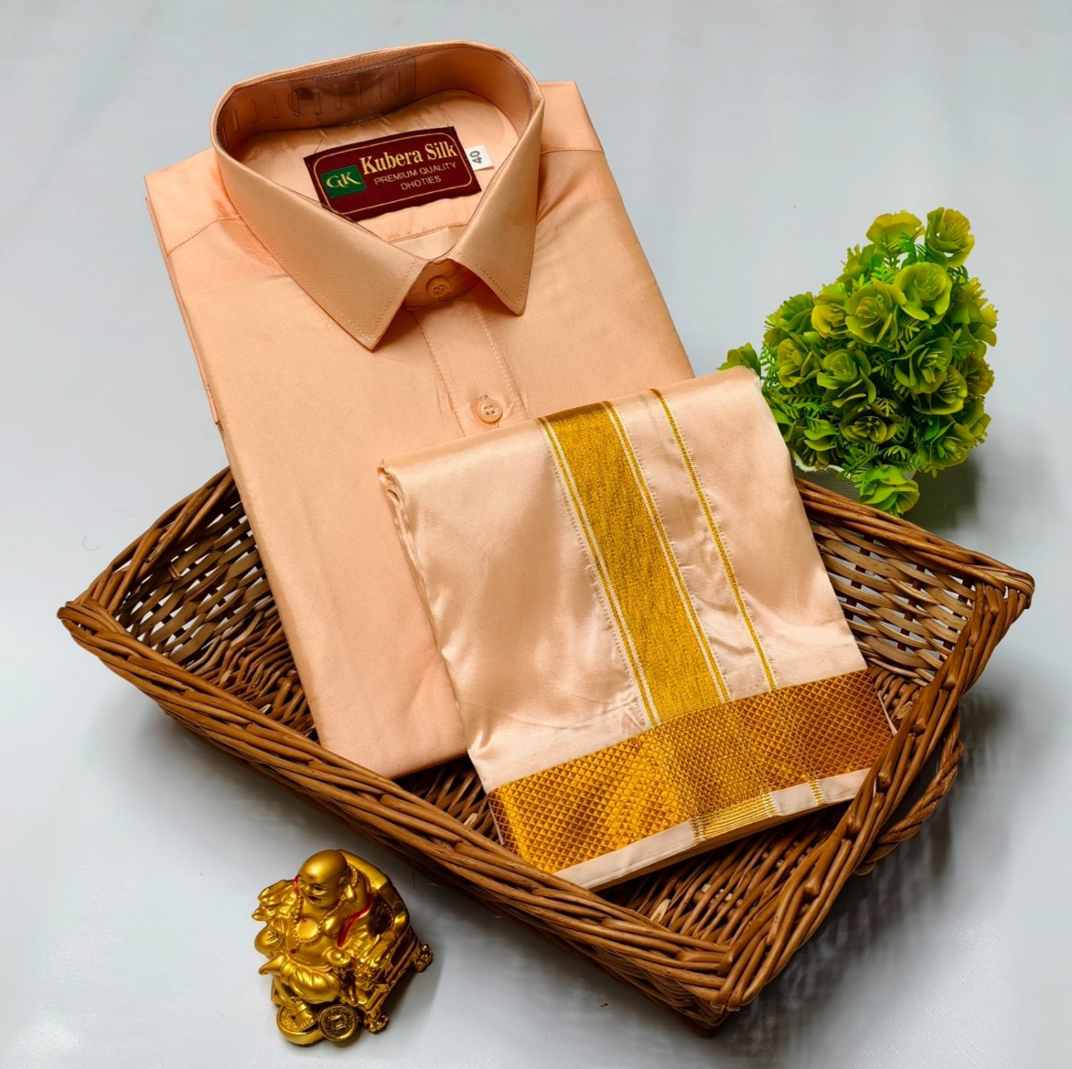 Asha Pattu Dhoti set