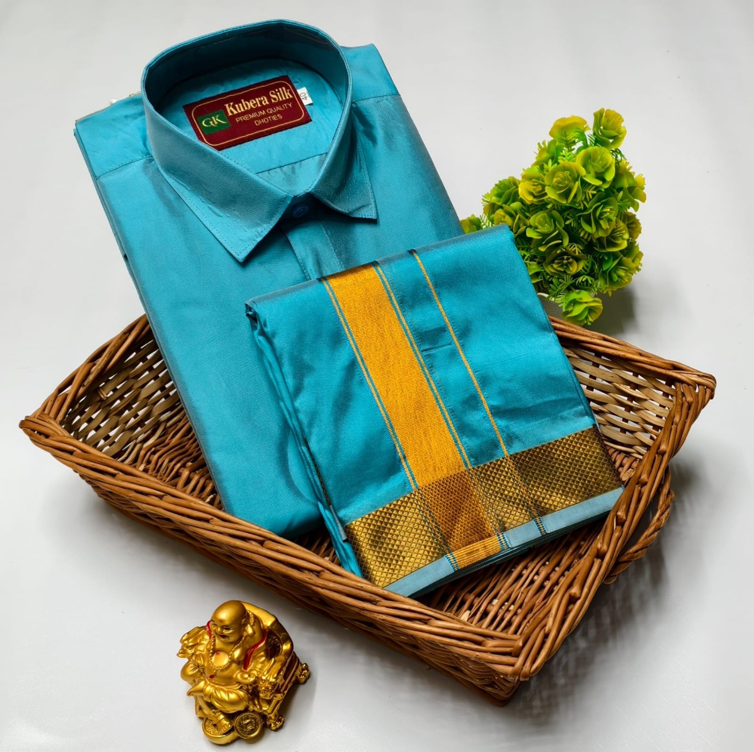 Asha Pattu Dhoti set