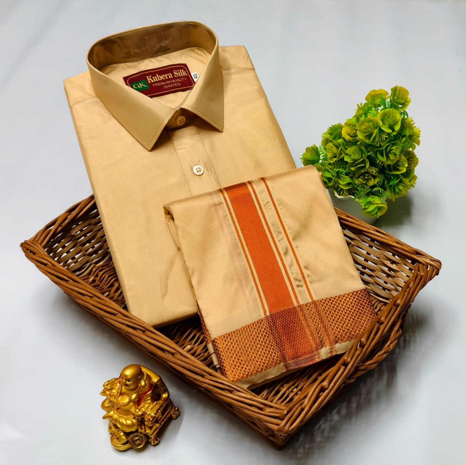 Asha Pattu Dhoti set